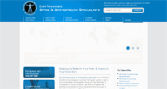 Desktop Screenshot of etspineandortho.com